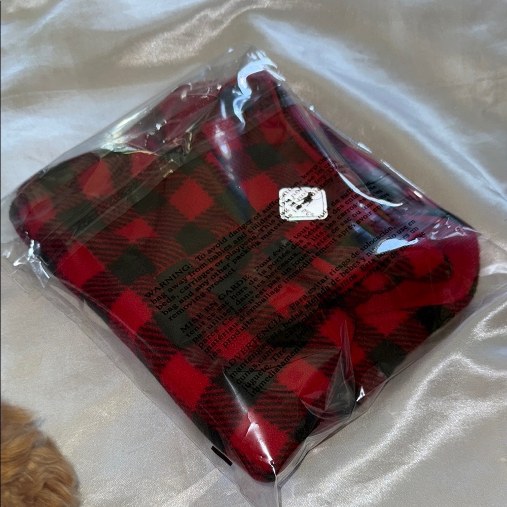 The Worthy Dog Red and Black Plaid Coat